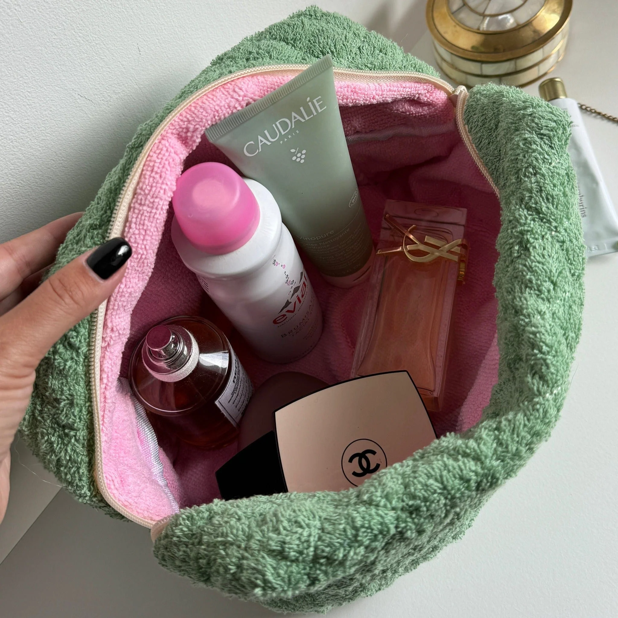 Olive Large Makeup Bag - Image 3